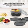 imageElite Gourmet EFD809D Food Dehydrator with 5 Stainless Steel Trays Adjustable Temp ampamp Time  Keep Warm Includes Interior Light Fruit Roll Tray and Recipe Booklet BlackBlack and Gray