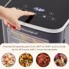 imageElite Gourmet EFD809D Food Dehydrator with 5 Stainless Steel Trays Adjustable Temp ampamp Time  Keep Warm Includes Interior Light Fruit Roll Tray and Recipe Booklet BlackBlack