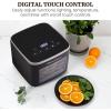 imageElite Gourmet EFD809D Food Dehydrator with 5 Stainless Steel Trays Adjustable Temp ampamp Time  Keep Warm Includes Interior Light Fruit Roll Tray and Recipe Booklet BlackBlack