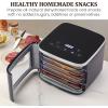 imageElite Gourmet EFD809D Food Dehydrator with 5 Stainless Steel Trays Adjustable Temp ampamp Time  Keep Warm Includes Interior Light Fruit Roll Tray and Recipe Booklet BlackBlack
