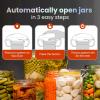 imageElite Gourmet EJO800 High Power Torque Automatic Battery Operated Electric Jar Opener OneTouch Electric Operation Easily Remove MostSize Lids with AutoSize Guides BlackGrayBlackGray