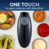 imageElite Gourmet EJO800 High Power Torque Automatic Battery Operated Electric Jar Opener OneTouch Electric Operation Easily Remove MostSize Lids with AutoSize Guides BlackGrayBlackGray