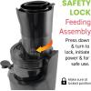 imageElite Gourmet EJX320 Big Mouth Whole Fruit 52 SelfFeeding Chute Cold Press Masticating Slow Juice Extractor HandsFree Less Prep Easy to Clean Impact Resistant BPA Free Tritan BlackBlack