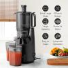 imageElite Gourmet EJX320 Big Mouth Whole Fruit 52 SelfFeeding Chute Cold Press Masticating Slow Juice Extractor HandsFree Less Prep Easy to Clean Impact Resistant BPA Free Tritan BlackGraphite