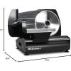 imageElite Gourmet EMT625B Ultimate Precision Electric Deli Food Meat Slicer Removable Stainless Steel Blade Adjustable Thickness Ideal for Cold Cuts Hard Cheese Vegetables ampamp Bread 75 BlackGraphite Black