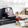 imageElite Gourmet EMT625B Ultimate Precision Electric Deli Food Meat Slicer Removable Stainless Steel Blade Adjustable Thickness Ideal for Cold Cuts Hard Cheese Vegetables ampamp Bread 75 BlackBlack