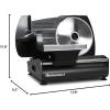 imageElite Gourmet EMT625B Ultimate Precision Electric Deli Food Meat Slicer Removable Stainless Steel Blade Adjustable Thickness Ideal for Cold Cuts Hard Cheese Vegetables ampamp Bread 75 BlackStainless Steel  Black