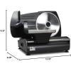 imageElite Gourmet EMT625B Ultimate Precision Electric Deli Food Meat Slicer Removable Stainless Steel Blade Adjustable Thickness Ideal for Cold Cuts Hard Cheese Vegetables ampamp Bread 75 BlackBlack