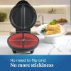 imageElite Gourmet EOM205 NonStick Omelet Frittata Snack Pocket Maker for 2 Individual 65quot Omelets Stainless Steel and BlackStainless Steel and Black