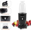 imageElite Gourmet EPB1800A 17Piece Personal Drink Mixer Blender Sports Blender 16 Oz capacity Includes Chopping and Blending Blade Drink Lids and Extra CupsNew Version