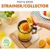 imageElite Gourmet ETS740 BPAFree Electric Citrus Juicer with 2 Cones Compact Large Volume Pulp Control Oranges Lemons Limes Grapefruits with Easy Pour Spout 12L BlackStainless Steel40 ounce