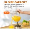 imageElite Gourmet ETS740 BPAFree Electric Citrus Juicer with 2 Cones Compact Large Volume Pulp Control Oranges Lemons Limes Grapefruits with Easy Pour Spout 12L BlackStainless Steel40 ounce