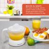 imageElite Gourmet ETS740 BPAFree Electric Citrus Juicer with 2 Cones Compact Large Volume Pulp Control Oranges Lemons Limes Grapefruits with Easy Pour Spout 12L BlackStainless Steel16 ounce
