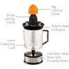 imageElite Gourmet ETS740 BPAFree Electric Citrus Juicer with 2 Cones Compact Large Volume Pulp Control Oranges Lemons Limes Grapefruits with Easy Pour Spout 12L BlackStainless Steel40 ounce