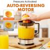 imageElite Gourmet ETS740 BPAFree Electric Citrus Juicer with 2 Cones Compact Large Volume Pulp Control Oranges Lemons Limes Grapefruits with Easy Pour Spout 12L BlackStainless Steel40 ounce