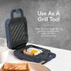 imageElite Gourmet EWM015R Electric Nonstick 45inch Mini Waffle Maker Belgian Waffles Compact Design Hash Browns Keto Snacks Sandwich Eggs Easy to Clean RedSlate blue