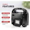 imageElite Gourmet MaxiMatic Electric Nonstick Belgian Waffle Iron Snack Maker Machine Breakfast Sandwiches Compact ampamp Portable 2 Slice BlackWaffle