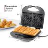 imageElite Gourmet MaxiMatic Electric Nonstick Belgian Waffle Iron Snack Maker Machine Breakfast Sandwiches Compact ampamp Portable 2 Slice BlackWaffle