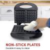 imageElite Gourmet MaxiMatic Electric Nonstick Belgian Waffle Iron Snack Maker Machine Breakfast Sandwiches Compact ampamp Portable 2 Slice BlackWaffle