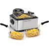 imageElite Gourmet EDF401TXB Electric 45 Qt  17 Cup Immersion Deep Fryer 3Baskets 1700Watt Timer Control Adjustable Temperature Lid with Viewing Window and Odor Free FilterBlack
