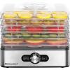 imageElite Gourmet EFD3321X Food Dehydrator Stainless Steel Trays Adjustable Temperature Controls Jerky Herbs Fruit Veggies Dried Snacks Stainless Steel