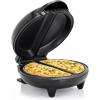 imageElite Gourmet EOM205 NonStick Omelet Frittata Snack Pocket Maker for 2 Individual 65quot Omelets Stainless Steel and BlackStainless Steel and Black