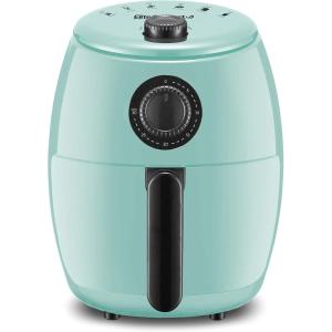 imageElite Gourmet EAF0201X Personal Compact Space Saving Electric Hot Air Fryer OilLess Healthy Cooker Timer ampamp Temperature Controls 1000W 21 Quart BlackMint