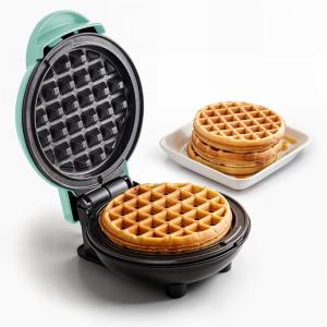 imageElite Gourmet EWM015R Electric Nonstick 45inch Mini Waffle Maker Belgian Waffles Compact Design Hash Browns Keto Snacks Sandwich Eggs Easy to Clean RedMint