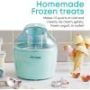 imageAmericana Collection Elite EIM1432M 15 Quart Automatic Easy Homemade Electric Ice Cream Maker Frozen Yogurt Sorbet Gelato Treat with Recipes Mint15 Quart