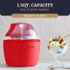 imageAmericana EIM1400R 15 Qt Freezer Bowl Automatic Easy Homemade Electric Ice Cream Maker Ingredient Chute OnOff Switch No Salt Needed Creamy Ice Cream Gelato Frozen Yogurt Sorbet Recipe BookRed