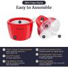 imageAmericana EIM1400R 15 Qt Freezer Bowl Automatic Easy Homemade Electric Ice Cream Maker Ingredient Chute OnOff Switch No Salt Needed Creamy Ice Cream Gelato Frozen Yogurt Sorbet Recipe BookRed