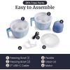 imageAmericana by Elite Pint Perfect EIM1205DB Ice Cream Maker 2 x 1 Pint Capacity Dual Freezing Mugs Frozen Yogurt Sorbet Gelato Recipes PeriwinklePeriwinkle