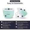 imageElite Gourmet Americana Collection Elite EIM520M 1 Quart Automatic Easy Homemade Electric Ice Cream Maker Frozen Yogurt Sorbet Gelato Treat with Recipes MintSpearmint