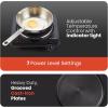 imageElite Gourmet EDB302BF Countertop Double Cast Iron Burner 1500 Watts Electric Hot Plate Temperature Controls Power Indicator Lights Easy to Clean BlackSingle