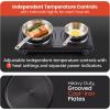 imageElite Gourmet EDB302BF Countertop Double Cast Iron Burner 1500 Watts Electric Hot Plate Temperature Controls Power Indicator Lights Easy to Clean BlackDouble