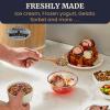 imageElite Gourmet EIM418 Old Fashioned 4 Quart Vintage Walnut Wood Bucket Electric Ice Cream Maker Machine Uses Ice and Rock Salt Churns Ice Cream in MinutesPine