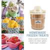 imageElite Gourmet EIM924LX 4 quart Old Fashioned Electric Ice Cream Maker Pine BucketCream
