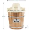 imageElite Gourmet EIM924LX 4 quart Old Fashioned Electric Ice Cream Maker Pine BucketCream