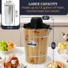 imageElite Gourmet EIM924LX 4 quart Old Fashioned Electric Ice Cream Maker Pine BucketPine