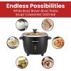 imageElite Gourmet ERC003BX Electric Rice Cooker with Automatic Keep Warm Makes Soups Stews Grains Hot Cereals 6 Cups Cooked 3 Cups Uncooked Black