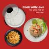 imageElite Gourmet ERC003BX Electric Rice Cooker with Automatic Keep Warm Makes Soups Stews Grains Hot Cereals 6 Cups Cooked 3 Cups Uncooked Black