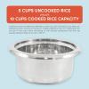 imageElite Gourmet ERC2001BX 10Cup Electric Rice Cooker with 304 Surgical Grade Stainless Steel Inner Pot Makes Soups Stews Porridges Grains and Cereals