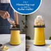 imageElite Gourmet Fast Hot Air Popcorn Popper 1300W Electric Popcorn Maker with Measuring Cup ampamp Butter Melting Tray OilFree Great for Home Party Kids Safety ETL Approved 4Quart Yellow4 Quart