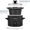 imageElite Gourmet MST1234B 6 Quart Diamond Pattern Slow Cooker Removable DishwasherSafe Stoneware Pot with Tempered Glass Lid CoolTouch Handles 6 Quart Black2 Quarts