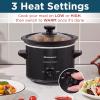 imageElite Gourmet MST1234B 6 Quart Diamond Pattern Slow Cooker Removable DishwasherSafe Stoneware Pot with Tempered Glass Lid CoolTouch Handles 6 Quart Black2 Quarts