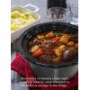 imageElite Gourmet MST1234B 6 Quart Diamond Pattern Slow Cooker Removable DishwasherSafe Stoneware Pot with Tempered Glass Lid CoolTouch Handles 6 Quart Black3 Quarts