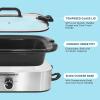 imageElite Gourmet MST5240SS Crock Slow Cooker Locking Lid Adjustable Temperature Keep Warm Oven ampamp DishwasherSafe Casserole Pan 35Qt Capacity Stainless SteelStainless Steel