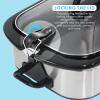 imageElite Gourmet MST5240SS Crock Slow Cooker Locking Lid Adjustable Temperature Keep Warm Oven ampamp DishwasherSafe Casserole Pan 35Qt Capacity Stainless SteelStainless Steel