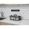 imageElite Gourmet MST5240SS Crock Slow Cooker Locking Lid Adjustable Temperature Keep Warm Oven ampamp DishwasherSafe Casserole Pan 35Qt Capacity Stainless SteelStainless Steel