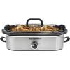 imageElite Gourmet MST5240SS Crock Slow Cooker Locking Lid Adjustable Temperature Keep Warm Oven ampamp DishwasherSafe Casserole Pan 35Qt Capacity Stainless SteelStainless Steel